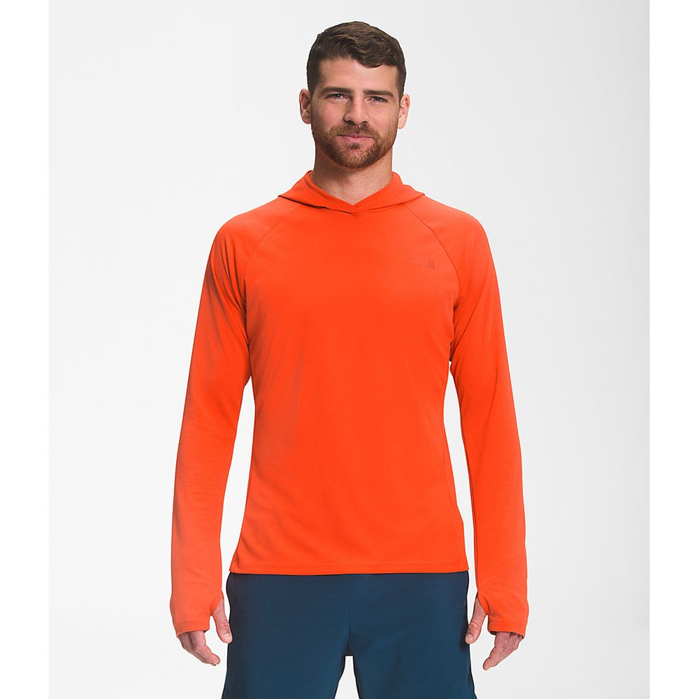 The North Face Hoodie Mens Australia - The North Face Wander Sun Orange Flashdry (YCS-913542)